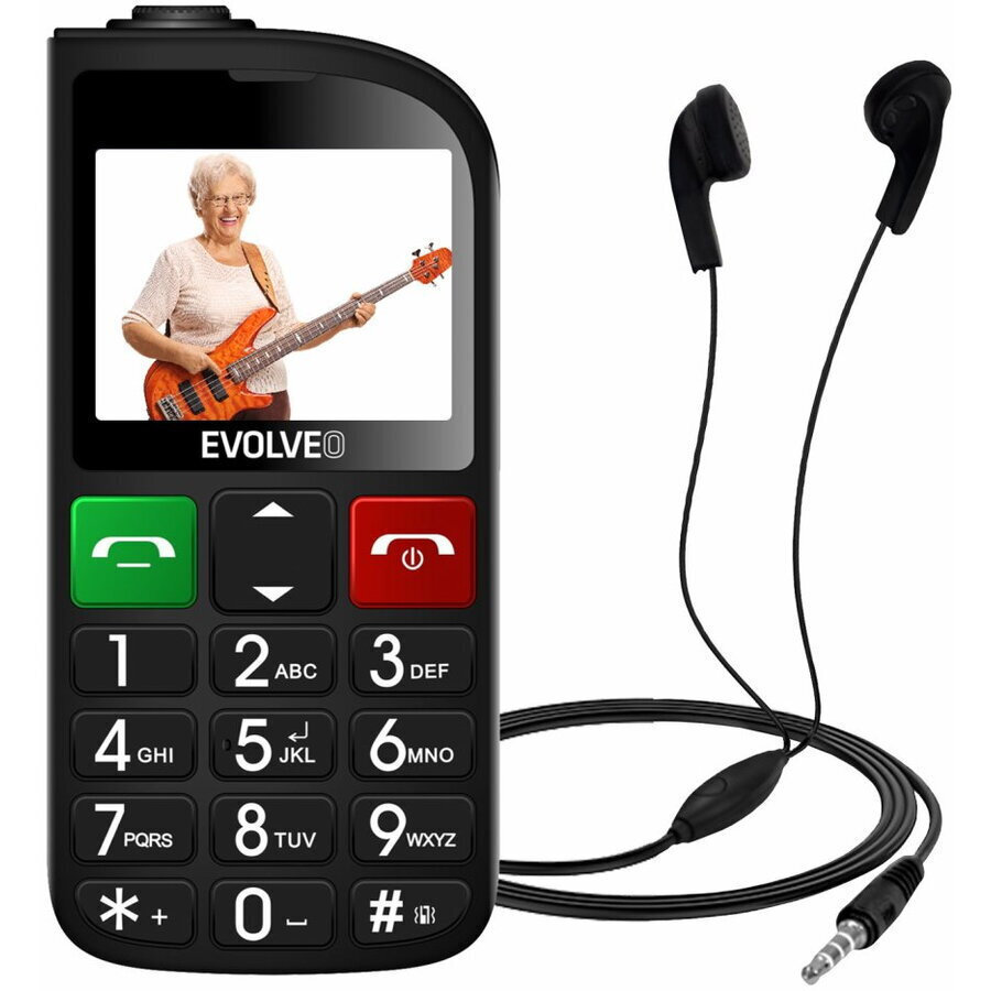 Evolveo EasyPhone FL Dual SIM Mobile with Large Buttons Black view 3