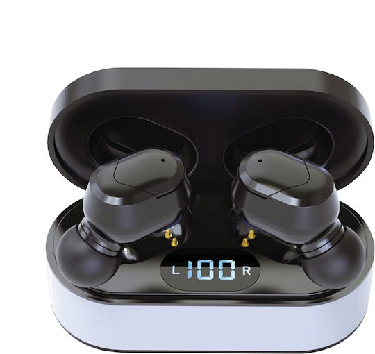 Platinet Pm1050 In-ear Bluetooth Handsfree Earphones with Charging Case Black view 1