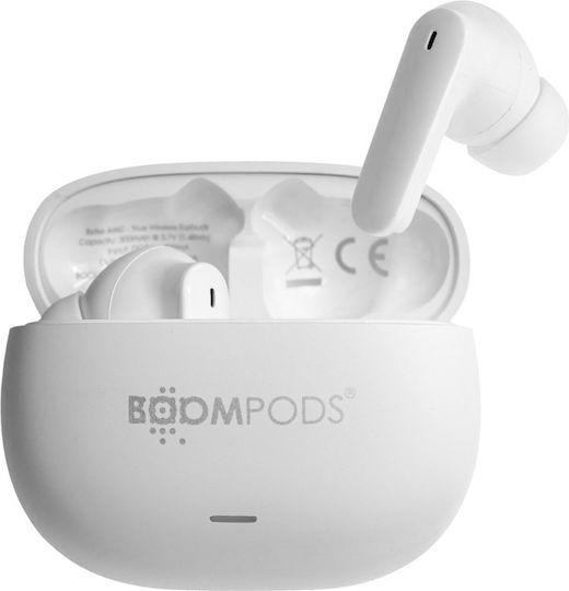 Boompods Echobuds ANC Bluetooth Handsfree In-ear Double Headphone Sweat Resistance White Charging Case