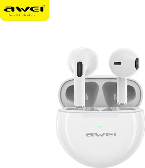 Awei T17 Mini Earbud Bluetooth Handsfree Earphones with Charging Case White view 2