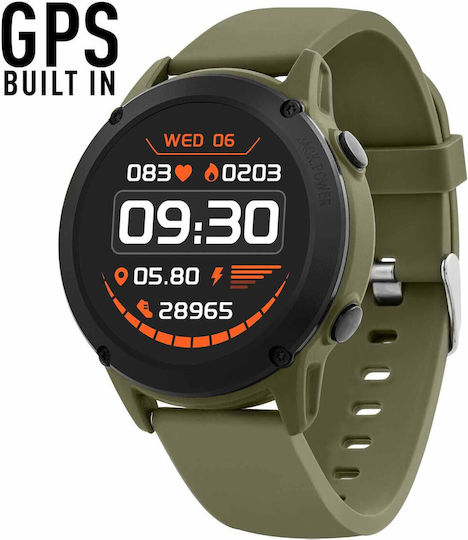 Reflex Active Series 18 45mm Smartwatch with Heart Rate Monitor (Khaki) view 2