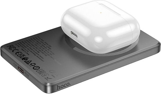 Hoco Q26 MagSafe Power Bank 5000mAh 20W with USB-C Port Power Delivery Metal Grey view 3