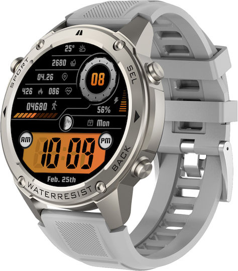 Xmart AM2410G 52mm Smartwatch with Heart Rate Monitor (Gray) view 1