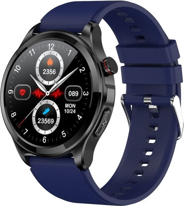 Tk22 1.39 Inch Ip67 Waterproof Silicone Band Smart Watch Supports Ecg Non-invasive Blood Sugar Blue