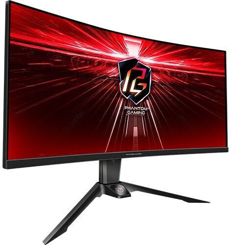 ASRock PG34WQ15R2B Ultrawide VA HDR Curved Gaming Monitor 34" QHD 3440x1440 165Hz view 2