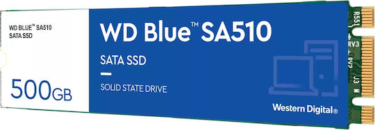 Western Digital Blue SA510 SSD 500GB M.2 Type with SATA III Connection WDS500G3B0B vue 2