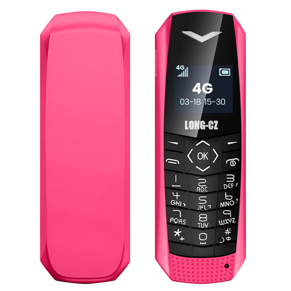 Avizar Long CZ S60 Single SIM (1GB/64GB) Mobile with Buttons Fuchsia view 5