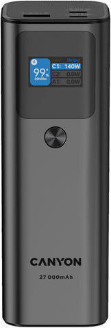 Canyon PB-2010 Power Bank 27000mAh 140W with USB-A Port and 2 USB-C Ports Power Delivery / Quick Charge 3.0 Gray view 2