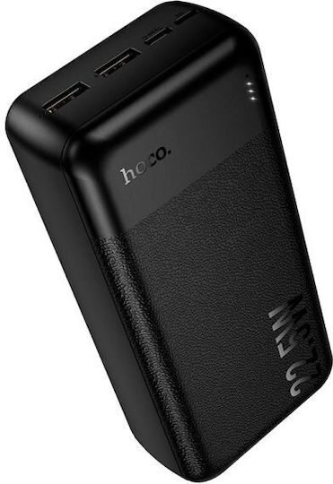 Hoco J159B Power Bank 30000mAh with 2 USB-A Ports and USB-C Power Delivery Port Black vue 4