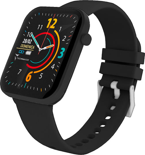 Techmade Hava TM-HAVA Aluminium Smartwatch with Heart Rate Monitor (Full Black) vue 3
