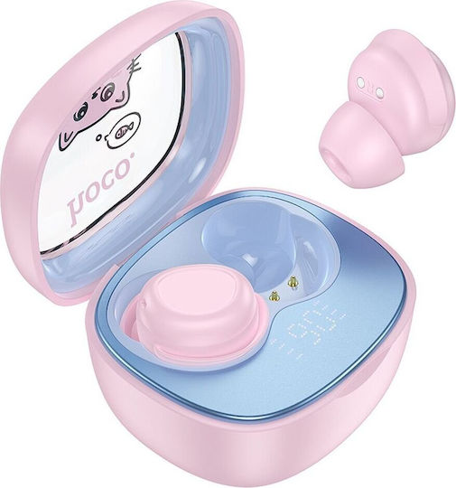 Hoco EW111 Kids In-ear Bluetooth Handsfree Earphones with Charging Case Pink view 1