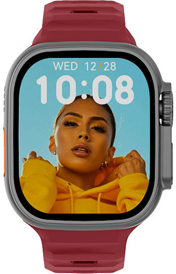 DAS.4 SU08 Smartwatch with Heart Rate Monitor (Black / Red) view 3