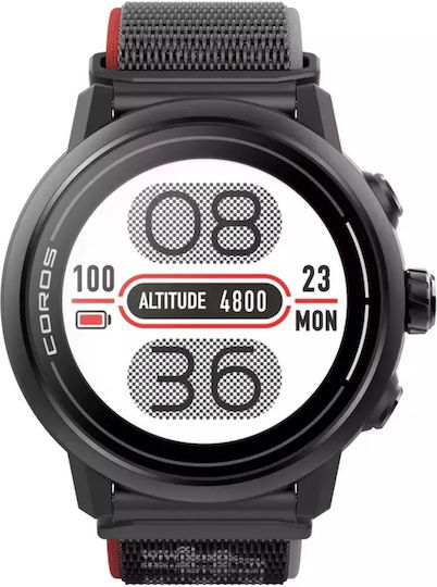 Coros Apex2 Titanium 43mm Waterproof Smartwatch with Heart Rate Monitor (Black) view 2