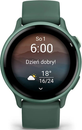 Garmin Vivoactive 6 Aluminium 42mm Waterproof Smartwatch with Heart Rate Monitor (Jasper Green) view 3