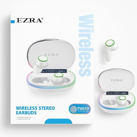 Ezra In-ear Bluetooth Handsfree Headphones with Charging Case White