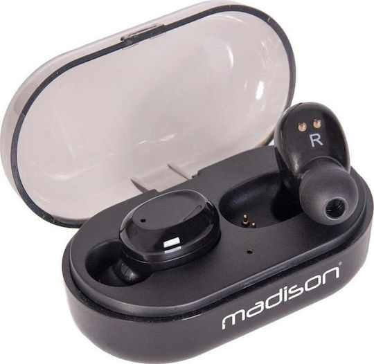Madison TWS 150 In-ear Bluetooth Handsfree Earphones with Charging Case Black view 1