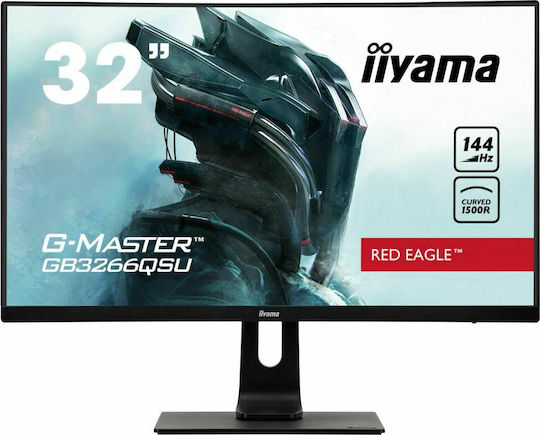 Iiyama G-Master GB3266QSU-B1 VA HDR Curved Gaming Monitor 31.5" QHD 2560x1440 144Hz view 1