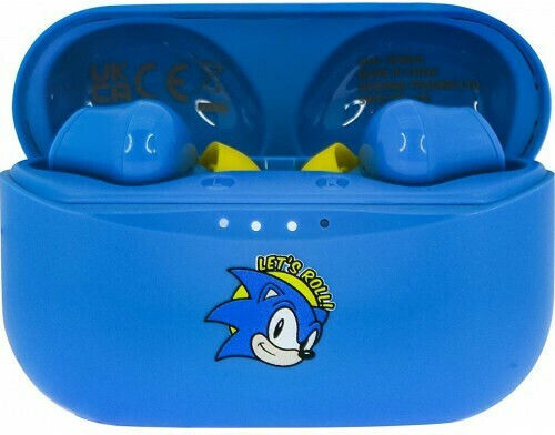 OTL SEGA Sonic the Hedgehog In-ear Bluetooth Handsfree Earphones with Charging Case Blue vista 3