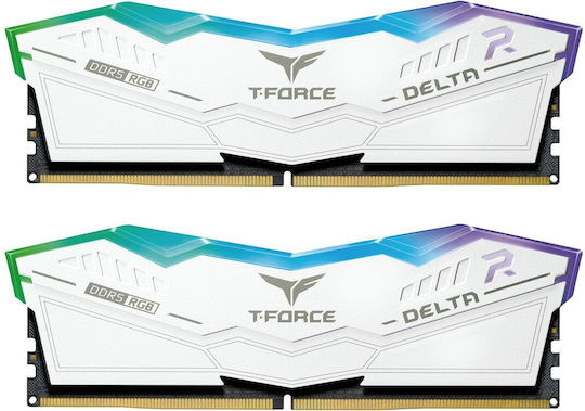 TeamGroup T-Force Delta RGB DDR5 32GB RAM with 2x16GB Modules and Speed 6000 for Desktop FF4D532G6000HC30DC01
