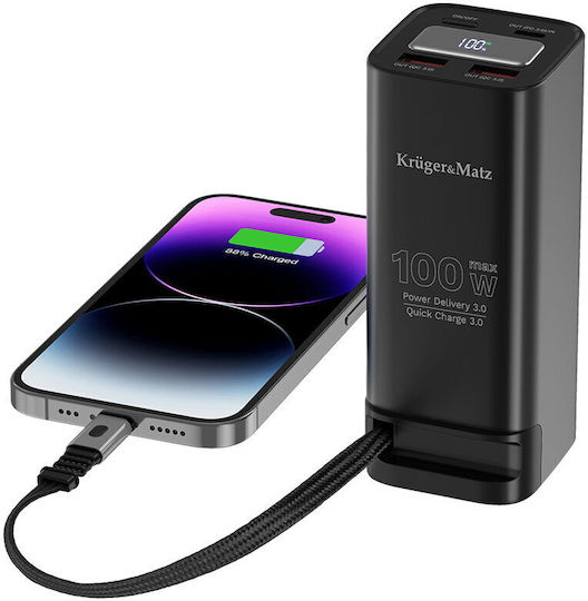 Kruger & Matz Power Bank 20000mAh 100W Black view 8