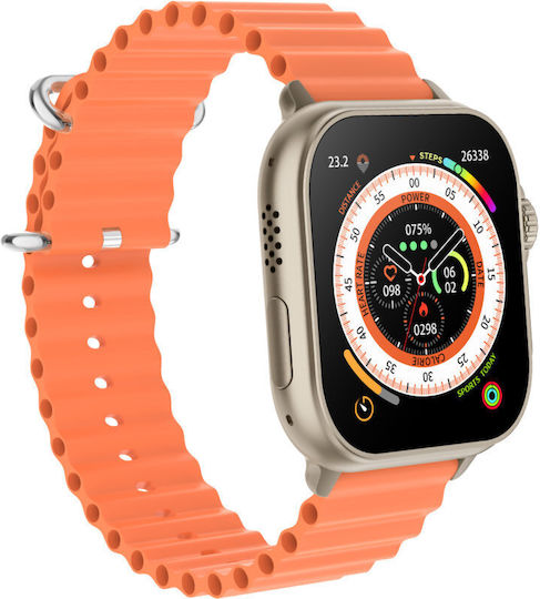 Rubicon RNCF17 42mm Smartwatch with Heart Rate Monitor (Orange) view 5
