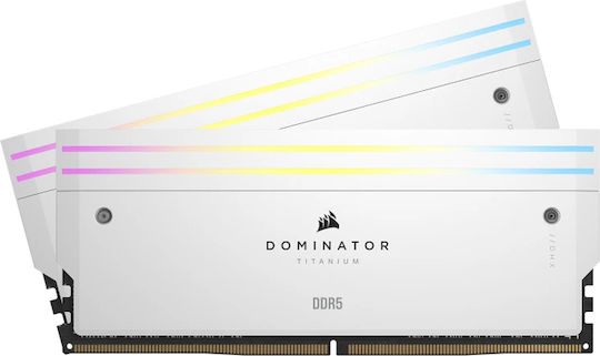 Corsair Dominator Titanium RGB DDR5 48GB RAM with 2x24GB Modules and Speed 7200 for Desktop CMP48GX5M2X7200C36W