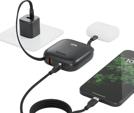 Energea Bazic Fusion Power Bank 10000mAh 20W with USB-A Port and USB-C Port Power Delivery / Quick Charge 3.0 Black view 3