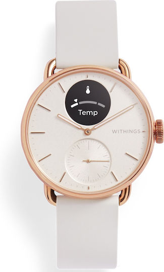 Withings ScanWatch 2 Stainless Steel 38mm Waterproof with Heart Rate Monitor (Sand) view 1