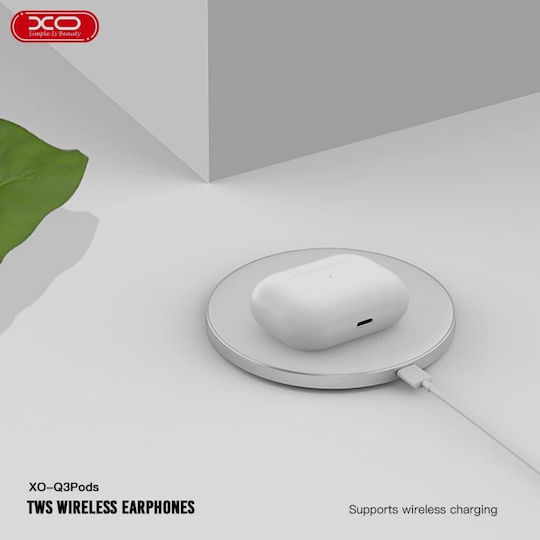 XO Q3 In-ear Bluetooth Handsfree Earphones with Charging Case White view 4
