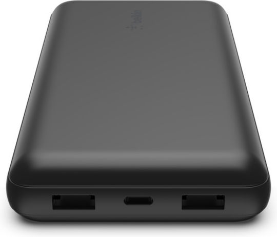 Belkin Boost Charge Power Bank 20000mAh with 2 USB-A Ports and USB-C Port Black view 3