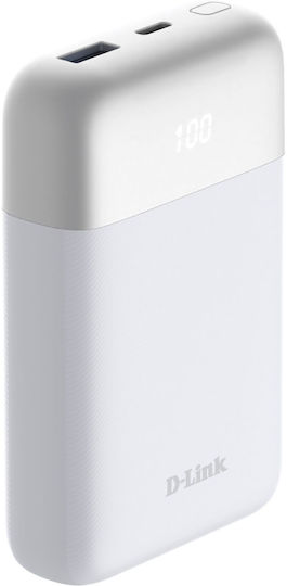 D-Link DPP-101 Power Bank 10000mAh 18W with USB-A Port and USB-C Port White vista 2