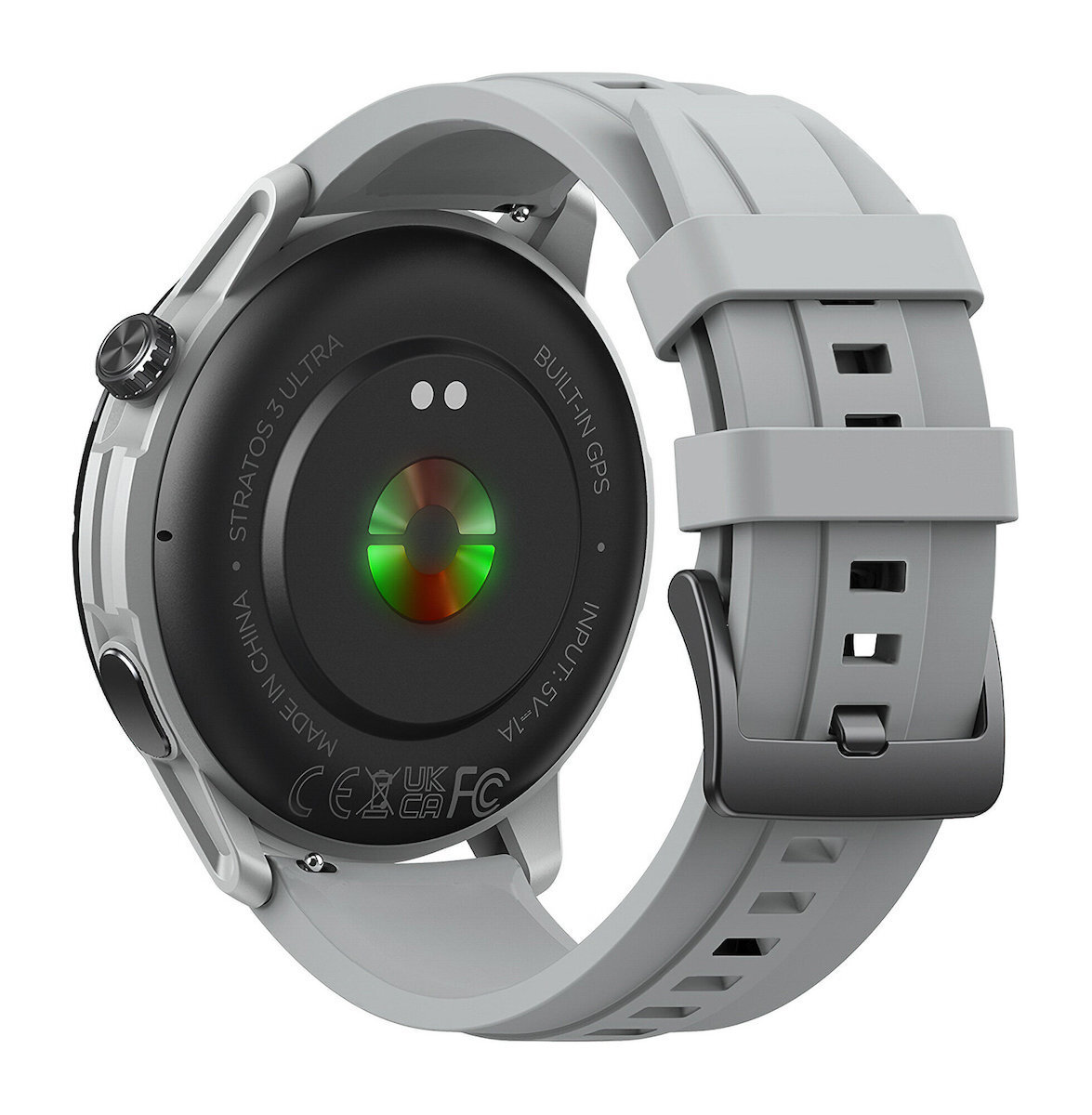Zeblaze Stratos 3 Ultra Stainless Steel 52mm Waterproof Smartwatch with Heart Rate Monitor White vue 3