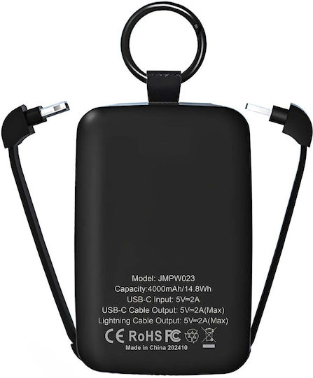 Jaym Power Bank 4000mAh Black vy 3