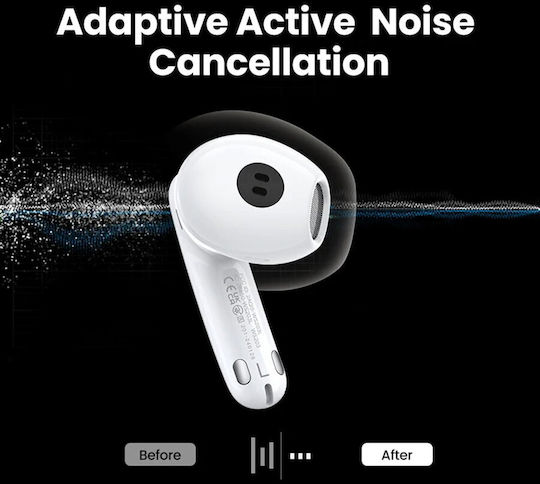 Ugreen HiTune H6 Pro WS203 In-ear Bluetooth Handsfree Earphones with Sweat Resistance and Charging Case White vue 3