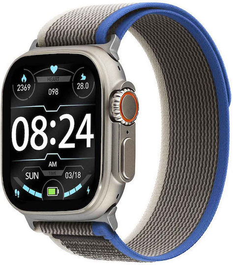 Lee Cooper Square Edge Plus Waterproof Smartwatch with Heart Rate Monitor (Gray) view 2