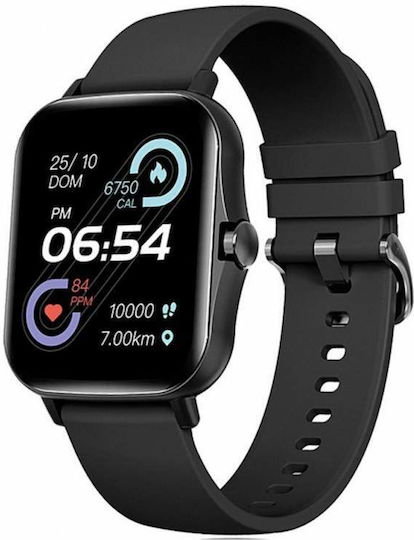 Smartwatch with Heart Rate Monitor (Black) view 1