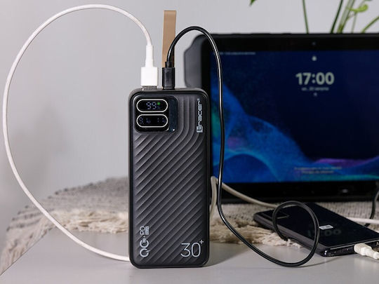 Tracer Blaze Power Bank 30000mAh 65W with 2 USB-A Ports and USB-C Port Black view 3