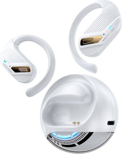 Vention OpenBeat O12 Open Ear Bluetooth Handsfree Earphones with Sweat Resistance and Charging Case White