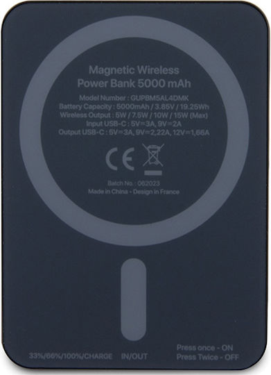 Karl Lagerfeld Outline Ionik MagSafe Power Bank 5000mAh 15W Black vue 4