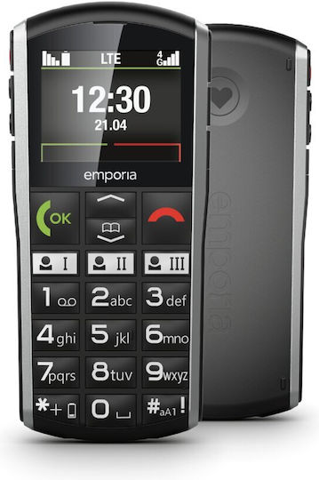 Emporia Simplicity LTE Single SIM Mobile with Large Buttons Black view 1