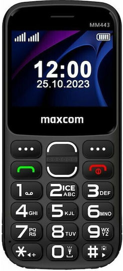 MaxCom MM443 Dual SIM Mobile with Buttons Black view 3