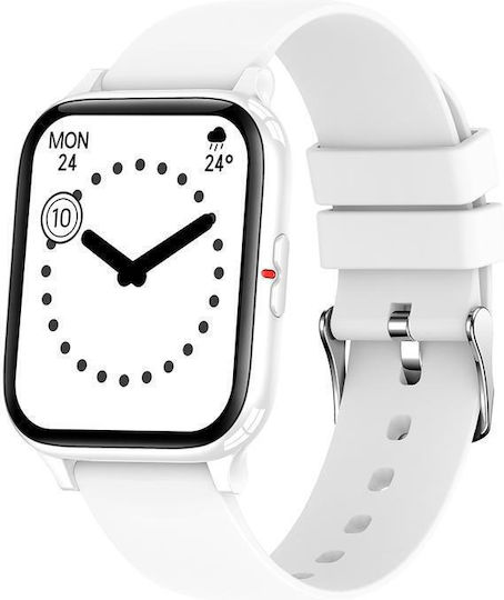 Colmi P8 Mix Smartwatch with Heart Rate Monitor (White) view 2