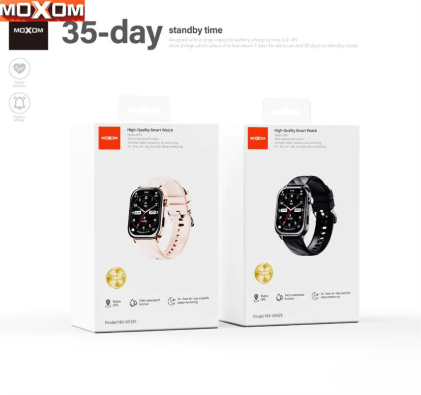 Moxom Mx-wh25 Smartwatch 2.01” Calls GPS 100+ Sport Modes Waterproof 10m & Health Tracker Black view 8