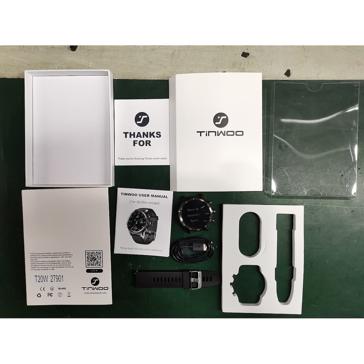 Tinwoo Smartwatch with Heart Rate Monitor (Black) vue 2