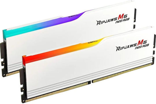 G.Skill Ripjaws M5 RGB DDR5 64GB Memory RAM with 2x32GB Modules and Speed 6000 for Desktop F5-6000J3238G32GX2-RM5NRW
