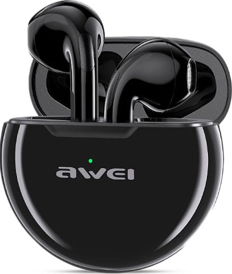 Awei T17 Earbud Bluetooth Handsfree Earphones with Charging Case Black view 5