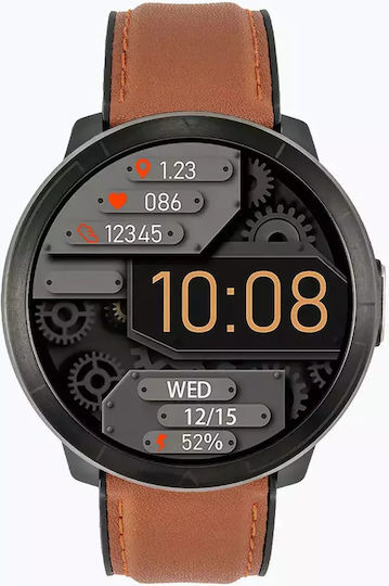 Watchmark WM18 Smartwatch with Heart Rate Monitor (Brown)