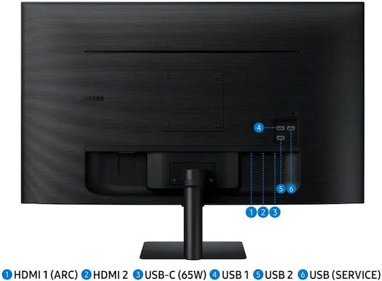 Samsung M70D VA HDR Smart Monitor 32" 4K 3840x2160 with Response Time 4ms GTG view 2