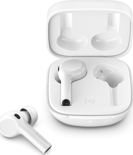 Belkin Soundform Freedom In-ear Bluetooth Handsfree Earphones with Sweat Resistance and Charging Case White view 1