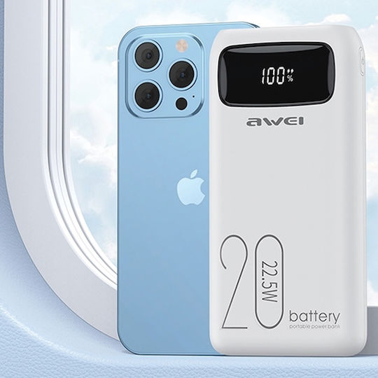 Awei P169K Power Bank 20000mAh 22.5W Power Delivery Black vue 6